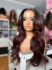 Designer Scarlet - Burgundy Auburn - 6x6 HD - Supreme - Medium
