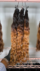 Set 1 - Wavy x3 - Raw indo bundles custom colored