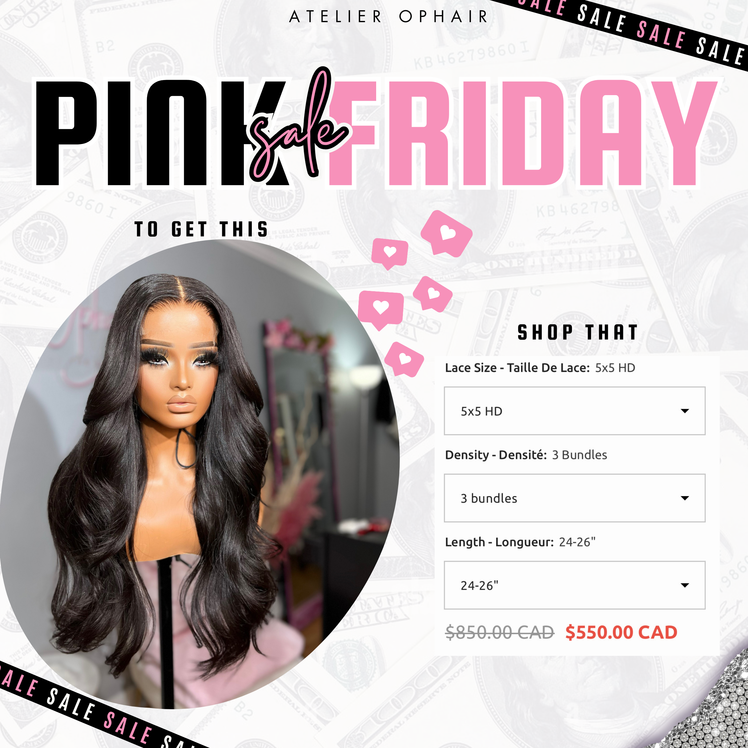 Pink Friday - Raw classic unit Pre-Order - All sizes, 5 lengths