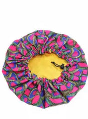 The adjustable 3 - Adjustable satin bonnet with prints