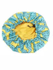 The adjustable 3 - Adjustable satin bonnet with prints