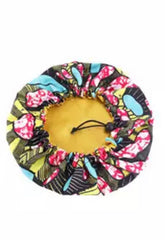 The adjustable 3 - Adjustable satin bonnet with prints